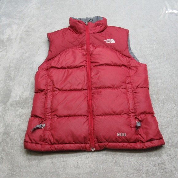 The North Face Down‎ Vest Girls Medium Purple Insulated Quilted Puffer Full Zip